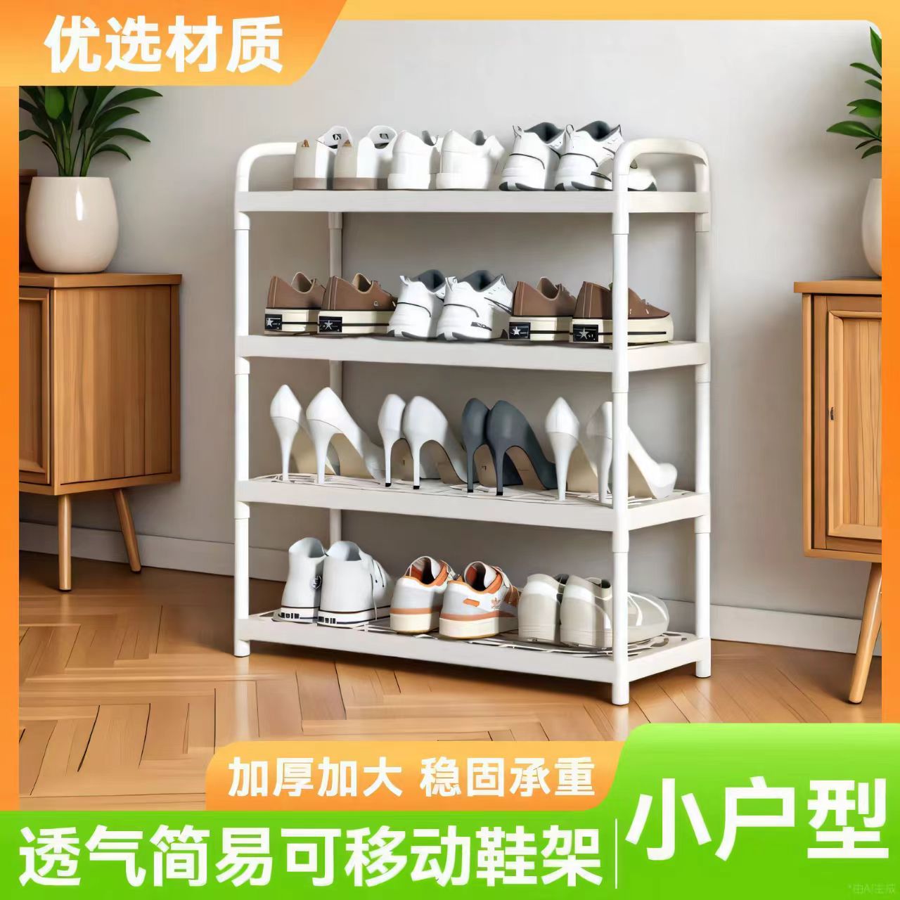 塑料简易鞋架学生宿舍门后可拆卸
