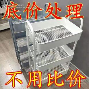 厨房收纳置物架落地家用可移动多层储物架小推车多功能蔬菜篮子架