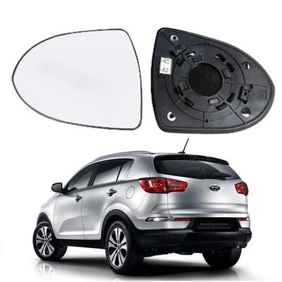 适用于11-15款起亚智跑Sportage R带加热倒车镜片左右后视镜玻璃