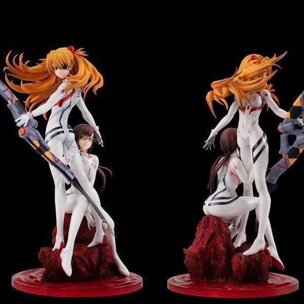 美少女 EVA 明日香真希波 双人物合体 模型 摆件 盒装手办直销