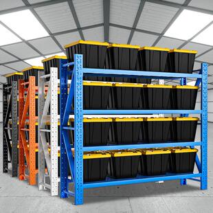 仓储货架仓库置物架多层家用铁架子落地角钢快递储物架中型货物架