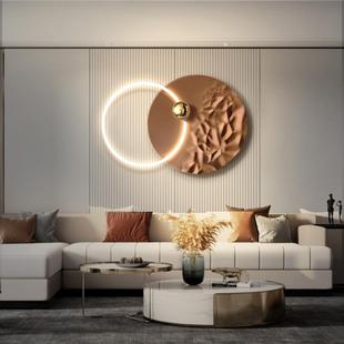 饰画沙发背景墙led氛围灯壁画高级发光挂画 轻奢客厅3D立体雕刻装