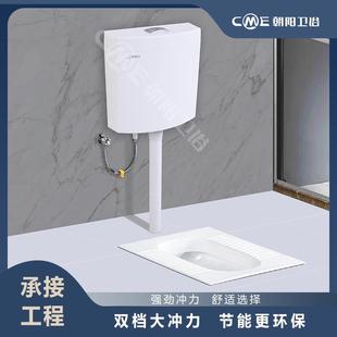 水箱大流量节水静音厕所蹲便器冲水箱T210 包邮 朝阳卫浴双按挂墙式