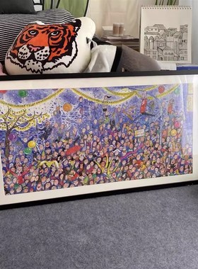 猫空简约木质拼图框 1000片 81.3x40.6 950片102x34拼图相框装裱