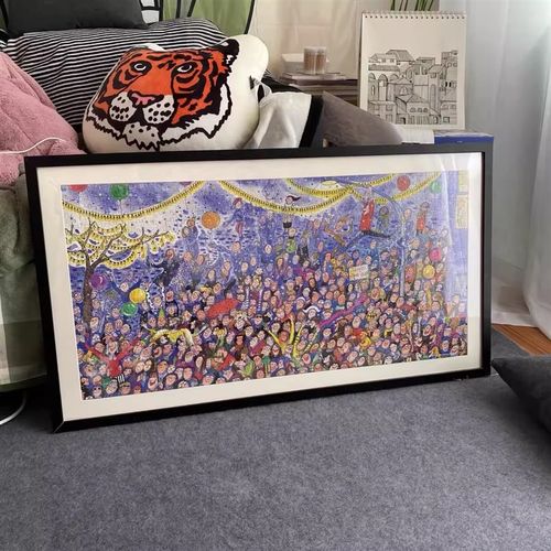 猫空简约木质拼图框 1000片 81.3x40.6 950片102x34拼图相框装裱