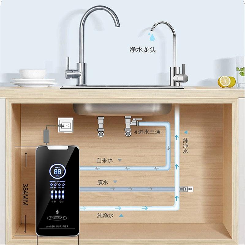 新款直销净水器家用直饮净饮机RO反渗透600G无桶纯水机厨房自来水