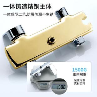 新款 直销全铜体淋浴花洒套装 家用暗装 冷热全套浴室顶喷雨淋入墙式