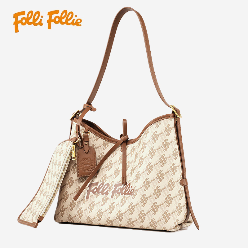 Folli Follie新款时尚复古女士单肩包carryall购物袋休闲轻奢洋气