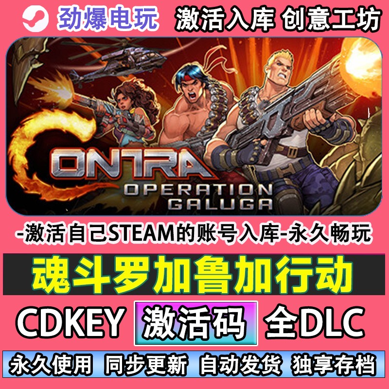 魂斗罗加鲁加行动steam正版  激活码cdkey全DLC游戏 自己号线 线