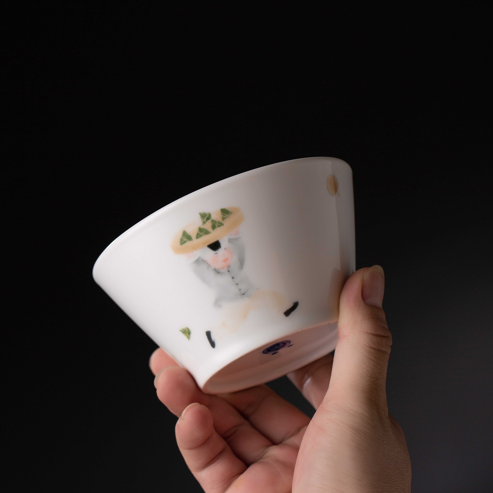 景德镇陶瓷餐具斗笠碗家用儿童蒸蛋碗大碗拉面碗新款高颜值米饭碗