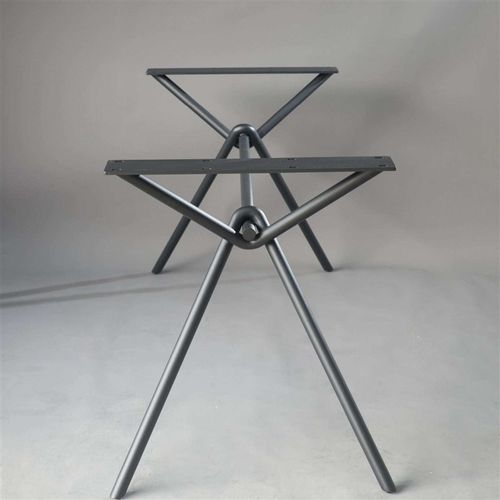 意式极简玻璃餐桌轻奢办公桌长方形会议桌现代交叉创意麻花桌书桌