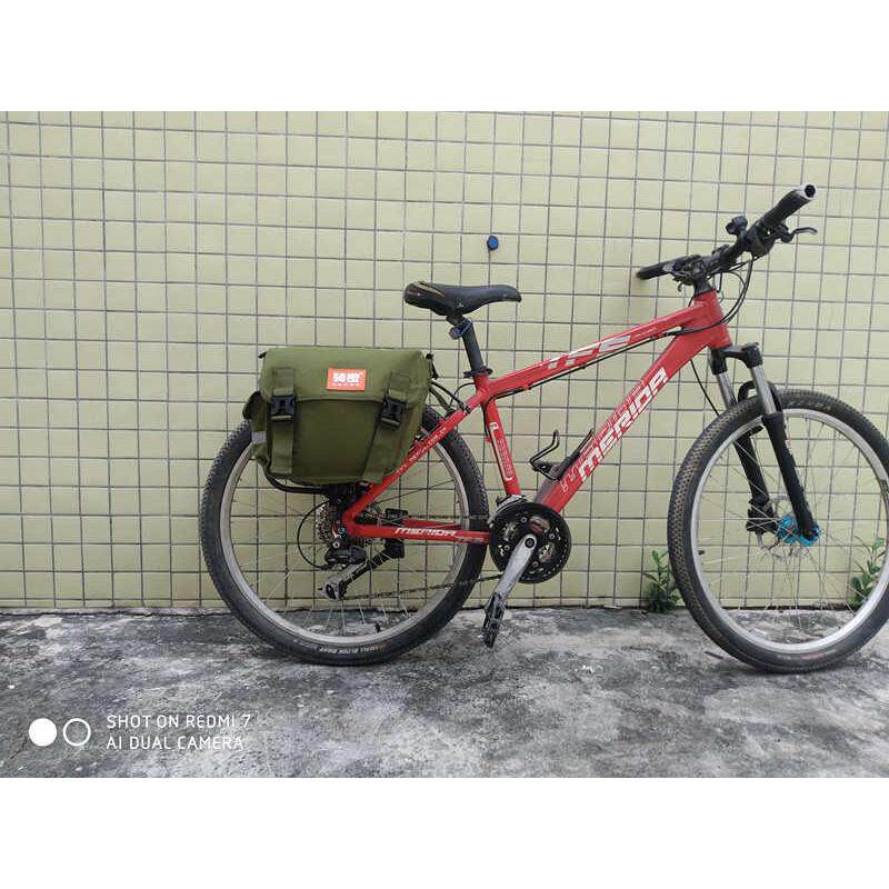 骑橙自行车装备包川藏山地车驮包后货架包防水帆布邮政送货包尾包