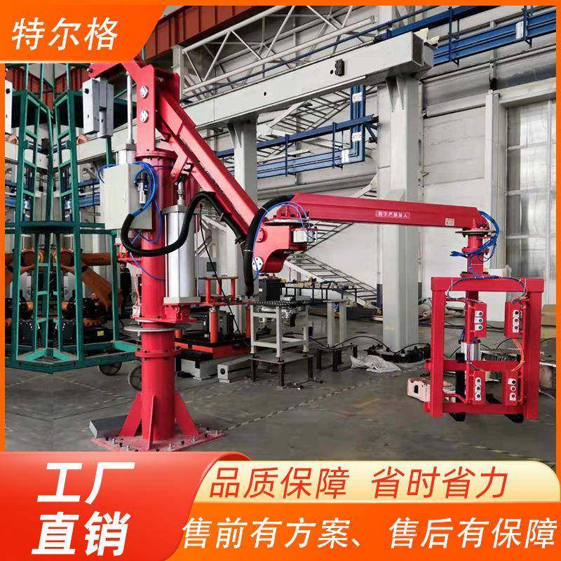 助力机械臂电机壳搬运旋转固定式气动抓手180度翻转助力机械手