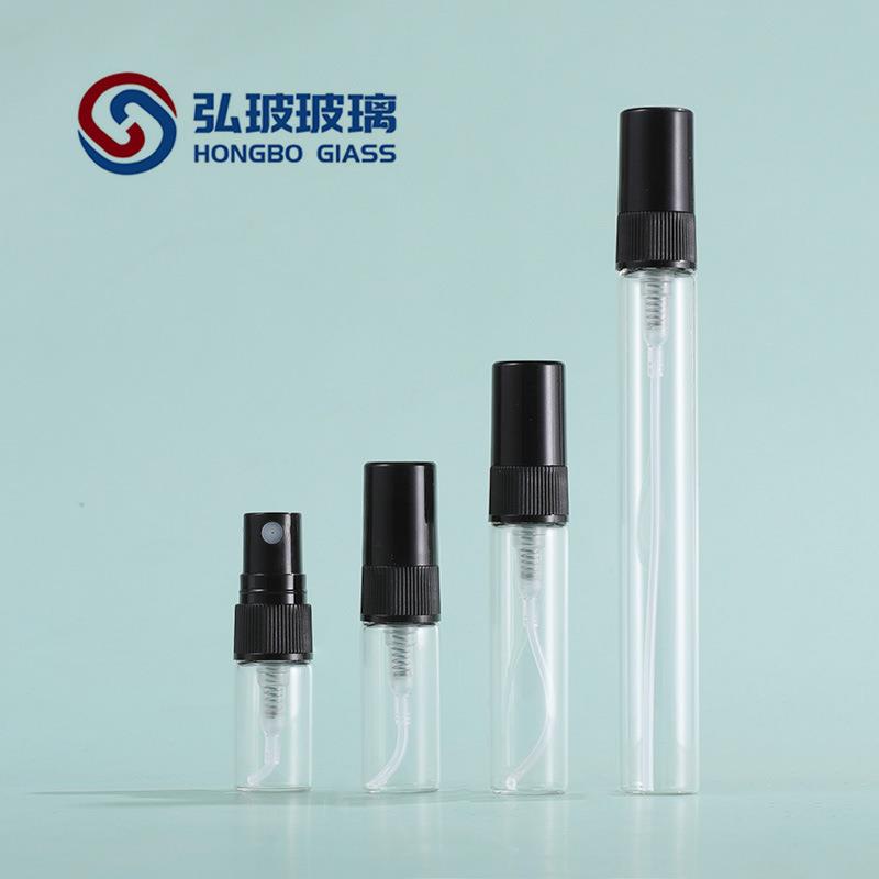跨境现货2ml3ml5ml10ml透明玻璃喷雾瓶香水瓶样品分装瓶试用装瓶