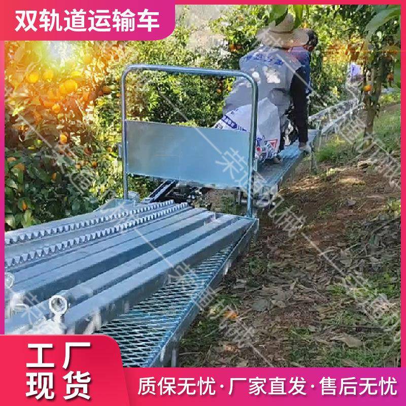 农业双轨运输车电动山地果园牵引车小型便携爬坡载货双轨道运输车
