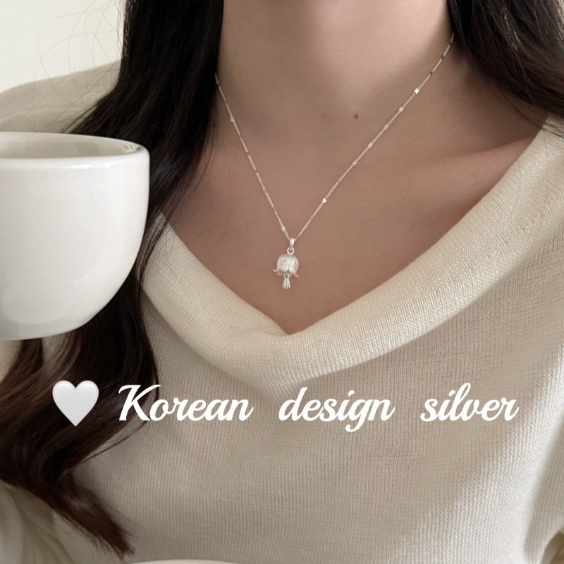 「拉丝铃兰」s925纯银项链女小众设计感高级轻奢锁骨链送女友生日