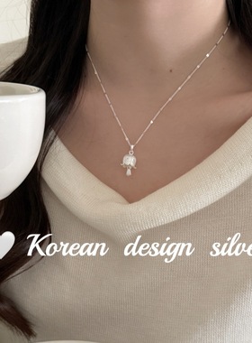 「拉丝铃兰」s925纯银项链女小众设计感高级轻奢锁骨链送女友生日
