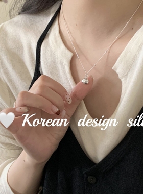 「光面小银坨」s925纯银项链女款新款爆款轻奢小众高级感锁骨链