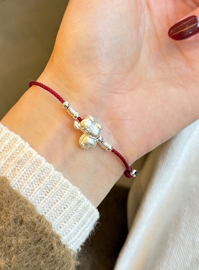 「小马红绳」999足银小马手链女款新款轻奢小众手串送礼物闺蜜