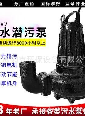 AV潜水排污泵 如克潜水泵无堵塞排污泵工业污水处理设备专用泵