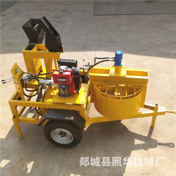 QT1-20 单工作平台液压粘土连锁砖成型机 土壤泥土乐高砖制砖机