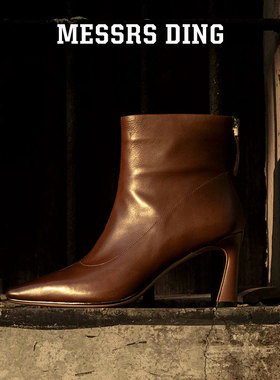[博主同款]MD女鞋·斯人·时装靴高智感胎牛秋冬高跟靴MESSRSDING
