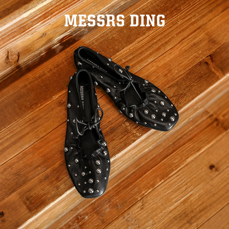 MESSRSDING松紧带抽绳玛丽珍单鞋