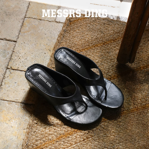MD女鞋人字拖外穿凉拖鞋高跟鞋