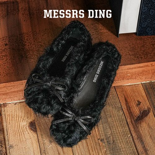 MESSRSDING复古毛毛鞋外穿一脚蹬
