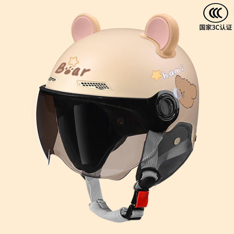3C认证新国标电动车头盔男女士半盔夏季防晒四季通用轻便安全帽