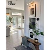 WED 简约现代客厅画芯挂画 饰画 WORKS 黑白植物绣球花中古油画装