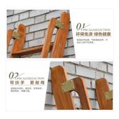 时尚 带扶手全实木木制楼梯家用室内登高爬高工程用木梯子阁楼楼梯