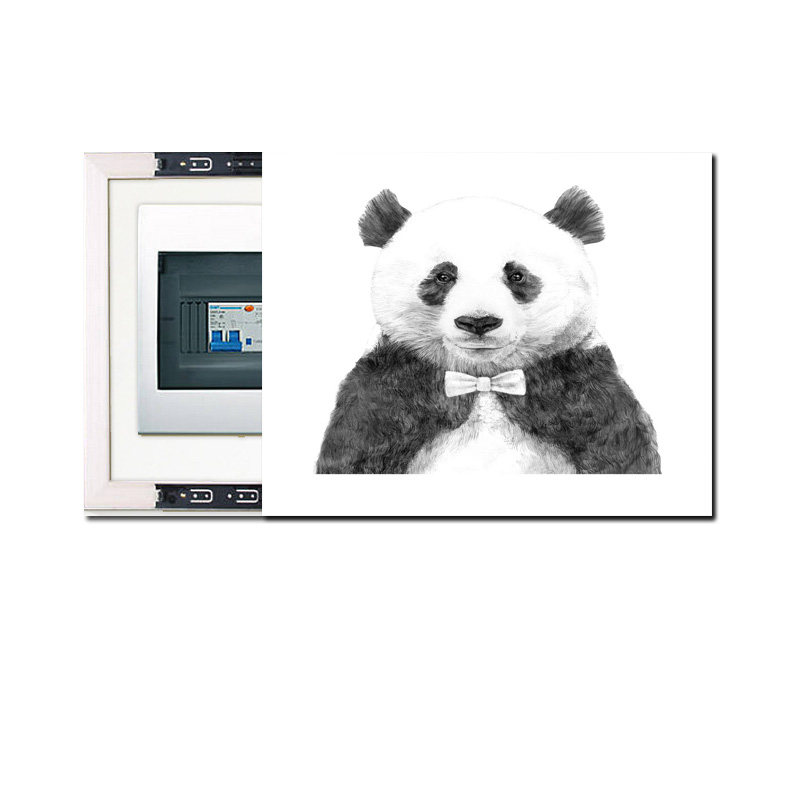 创意卡通简约电表箱装饰画可推拉配电箱网线盒多媒体集线箱遮挡画