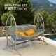 户外庭院秋千吊椅家用阳台摇篮椅室外内网红花园双人摇摇椅吊篮椅
