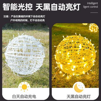 led藤球灯彩灯闪灯串灯满天星户外防水景观灯发光挂树灯氛围布置