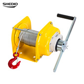 手摇绞盘牵引机牵引葫芦绞盘机 自锁式 晟雕重型手摇绞盘 手动卷扬