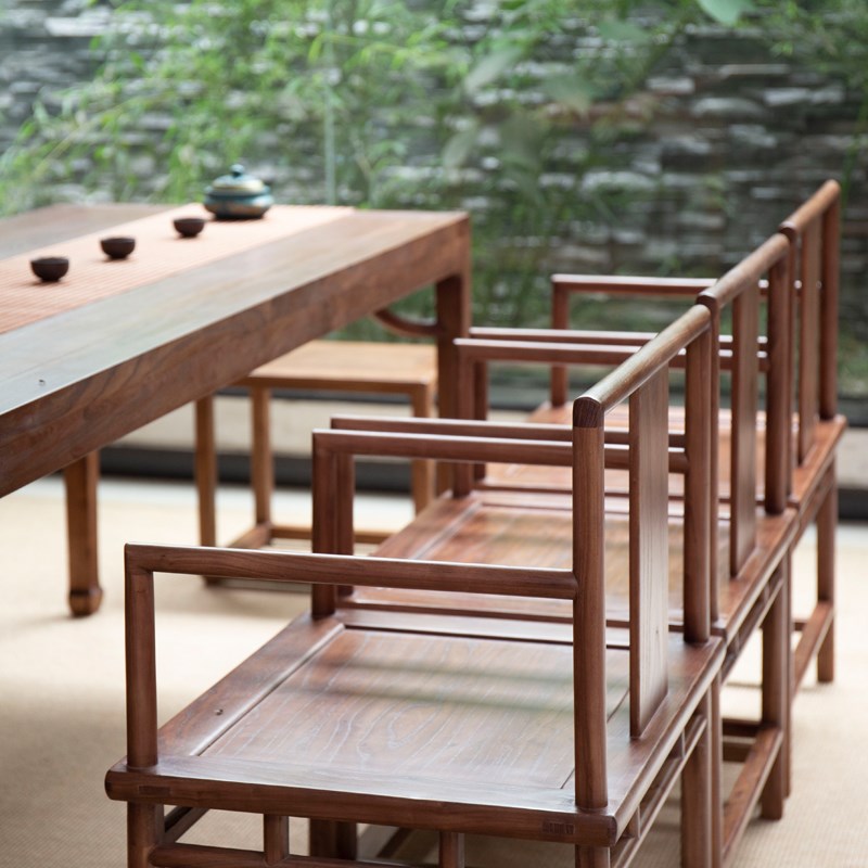 宏海新中式实木茶桌椅组合家用茶几禅意办公室功夫泡茶台泡茶桌子