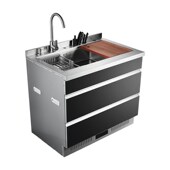 新飞FRESTECH集成水槽消毒柜家用碗筷消毒柜橱柜食用级304不锈钢