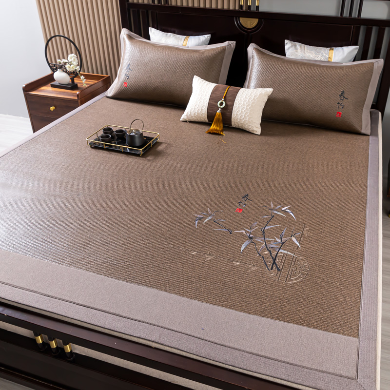 天然抗菌藤席1.8米凉席三件套1.5m空调席子夏季加厚双人家用草席