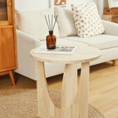 中古几何设计感时髦复古茶几边几床头柜小圆桌网红家居北欧圆形