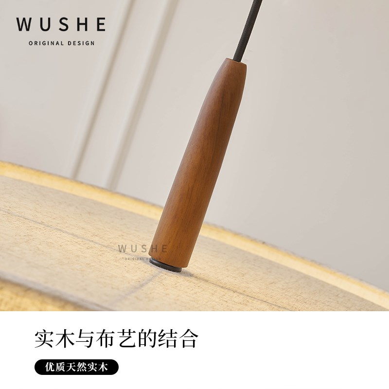 布罗拉法式中古客厅主灯吊灯复古餐厅灯奶油风高级感布艺卧室灯具