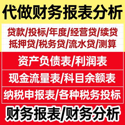 财务报表分析 企业财务分析总结公司财务报表利润分析 代做代写