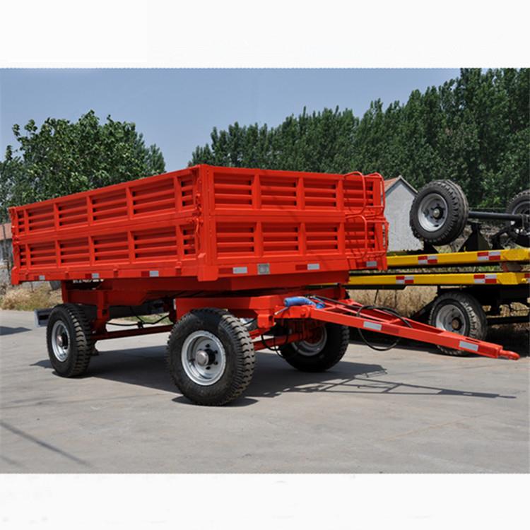 拖拉机农用挂斗农用挂车拖拉机牵引拖车5吨液压自卸全挂拖车
