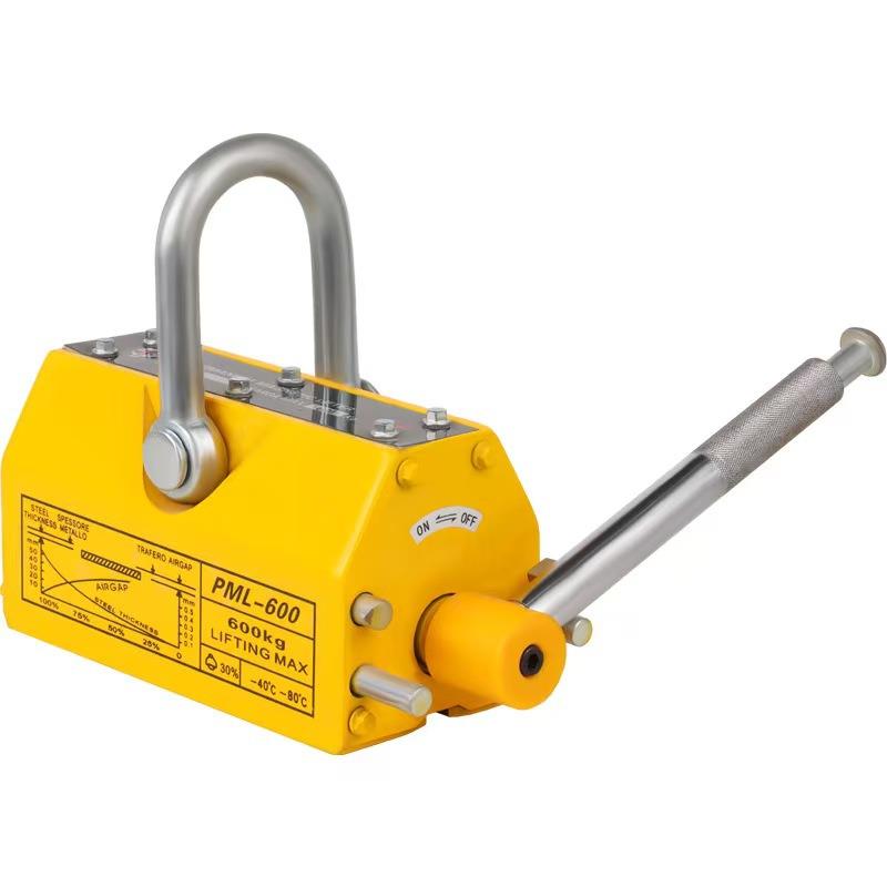 不消磁磁力吊永磁吸盘强力永磁起重器200kg一吨5吨圆钢磁铁起重机