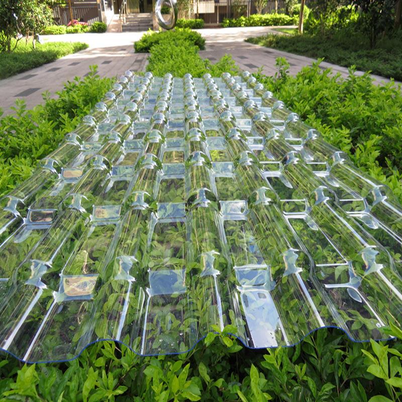 PC透明瓦 采光琉璃瓦 树脂透明瓦 仿古别墅采光瓦 高透光瓦