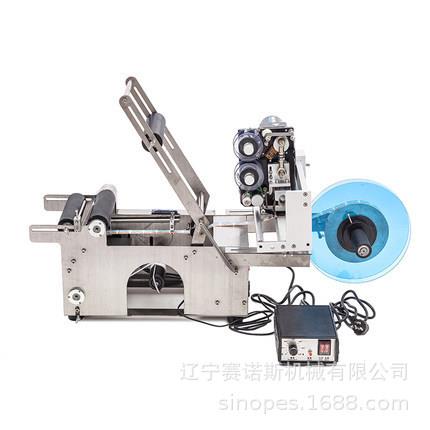 河南MT-50D圆瓶贴标机带打码 易拉罐酒瓶自动贴标机 小型