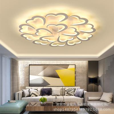 客厅灯简约现代大气家用北欧个性吸顶灯温馨浪漫房间主卧室led灯
