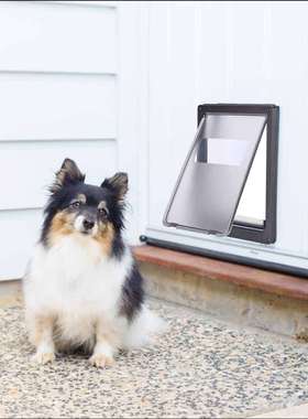 宠物狗门猫门 自由出入宠物门 Dog Lockable Security Flap Door