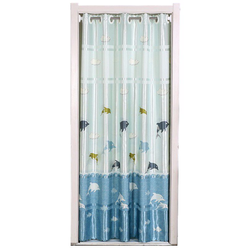 门帘布艺遮光帘隔断帘免打孔空调帘卧室客厅装饰长款挡风布帘家用