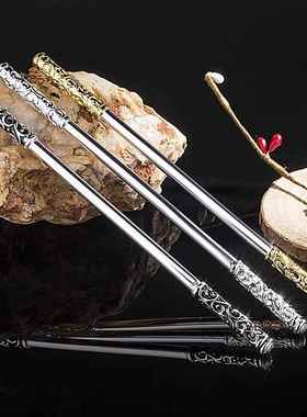 纯铜如意金箍棒摆件定海神针齐天大圣孙悟空茶宠可放鱼缸造景装饰